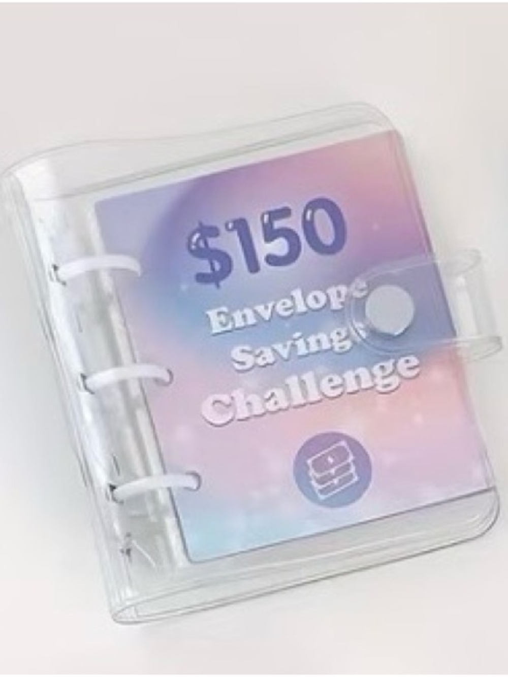 Holographic Envelope Savings Organizer - Pink & Blue